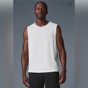 ALO Yoga Mens White Sleeveless Top